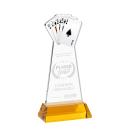 Poker Amber on Hartford Base Abstract / Misc Crystal Award