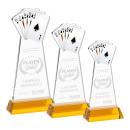 Poker Amber on Hartford Base Abstract / Misc Crystal Award