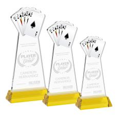 Poker Gold on Hartford Base Abstract / Misc Crystal Award - Corporate Awards