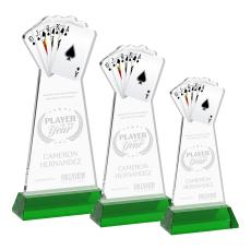 Poker Green on Hartford Base Abstract / Misc Crystal Award - Corporate Awards