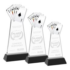 Poker Black on Hartford Base Abstract / Misc Crystal Award - Newest Additions