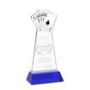 Poker Blue on Hartford Base Abstract / Misc Crystal Award