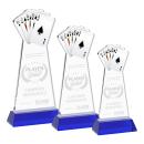Poker Blue on Hartford Base Abstract / Misc Crystal Award
