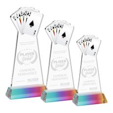 Poker Prismatic on Hartford Base Abstract / Misc Crystal Award - Corporate Awards