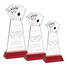 Poker Red on Hartford Base Abstract / Misc Crystal Award - Newest Additions
