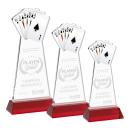 Poker Red on Hartford Base Abstract / Misc Crystal Award