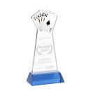 Poker Sky Blue on Hartford Base Abstract / Misc Crystal Award