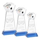 Poker Sky Blue on Hartford Base Abstract / Misc Crystal Award