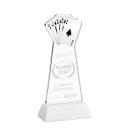 Poker White on Hartford Base Abstract / Misc Crystal Award