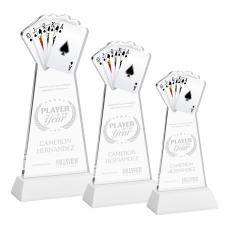 Poker White on Hartford Base Abstract / Misc Crystal Award - Crystal Awards