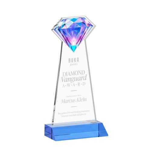 Corporate Awards - Crystal Awards - Gemstone Sky Blue Crystal Award
