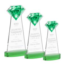 Gemstone Green on Alberton Base Crystal Award - Newest Additions