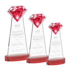 Gemstone Red on Alberton Base Crystal Award - Newest Additions