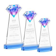 Gemstone Sky Blue on Alberton Base Crystal Award - Newest Additions