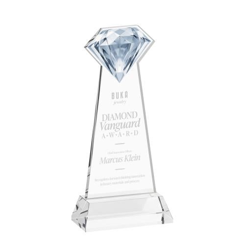 Corporate Awards - Crystal Awards - Gemstone Clear on Hartford Base Crystal Award