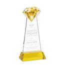 Gemstone Gold on Hartford Base Crystal Award