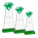 Gemstone Green on Hartford Base Crystal Award