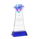 Gemstone Blue on Hartford Base Crystal Award
