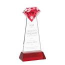 Gemstone Red on Hartford Base Crystal Award