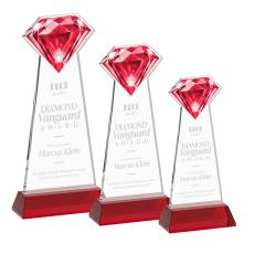 Gemstone Red on Hartford Base Crystal Award - Newest Additions