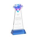 Gemstone Sky Blue on Hartford Base Crystal Award