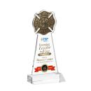 Fire Dept Full Color Clear Abstract / Misc Crystal Award