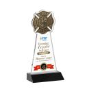 Fire Dept Full Color Black Abstract / Misc Crystal Award