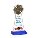 Fire Dept Full Color Blue Abstract / Misc Crystal Award