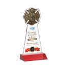 Fire Dept Full Color Red Abstract / Misc Crystal Award