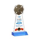 Fire Dept Full Color Sky Blue Abstract / Misc Crystal Award