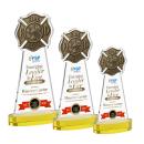 Fire Dept Full Color Gold on Alberton Base Abstract / Misc Crystal Award