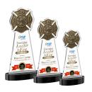 Fire Dept Full Color Black on Alberton Base Abstract / Misc Crystal Award