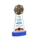 Fire Dept Full Color Blue on Alberton Base Abstract / Misc Crystal Award