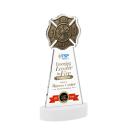 Fire Dept Full Color White on Alberton Base Abstract / Misc Crystal Award
