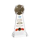 Fire Dept Full Color Clear on Hartford Base Abstract / Misc Crystal Award