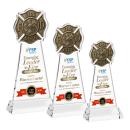 Fire Dept Full Color Clear on Hartford Base Abstract / Misc Crystal Award