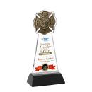 Fire Dept Full Color Black on Hartford Base Abstract / Misc Crystal Award