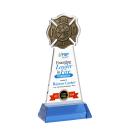 Fire Dept Full Color Sky Blue on Hartford Base Abstract / Misc Crystal Award