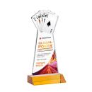 Poker Full Color Amber Abstract / Misc Crystal Award