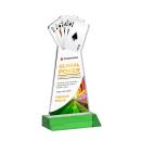 Poker Full Color Green Abstract / Misc Crystal Award