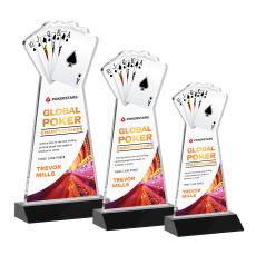 Poker Full Color Black Abstract / Misc Crystal Award - Corporate Awards