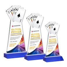 Poker Full Color Blue Abstract / Misc Crystal Award - Newest Additions