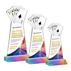 Poker Full Color Prismatic Abstract / Misc Crystal Award - Newest Additions