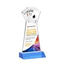 Poker Full Color Sky Blue Abstract / Misc Crystal Award