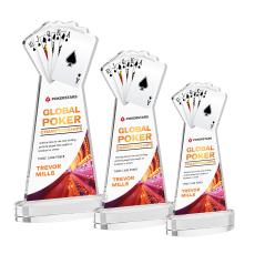 Poker Full Color Clear on Alberton Base Abstract / Misc Crystal Award - Newest Additions