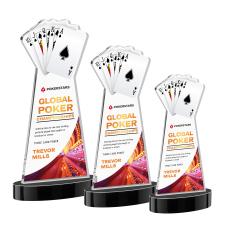 Poker Full Color Black on Alberton Base Abstract / Misc Crystal Award - Crystal Awards