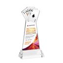Poker Full Color Clear on Hartford Base Abstract / Misc Crystal Award
