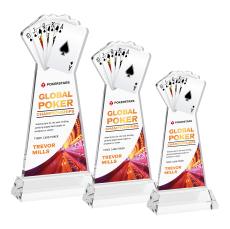 Poker Full Color Clear on Hartford Base Abstract / Misc Crystal Award - Crystal Awards