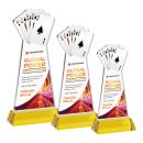 Poker Full Color Gold on Hartford Base Abstract / Misc Crystal Award