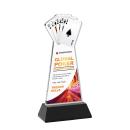Poker Full Color Black on Hartford Base Abstract / Misc Crystal Award
